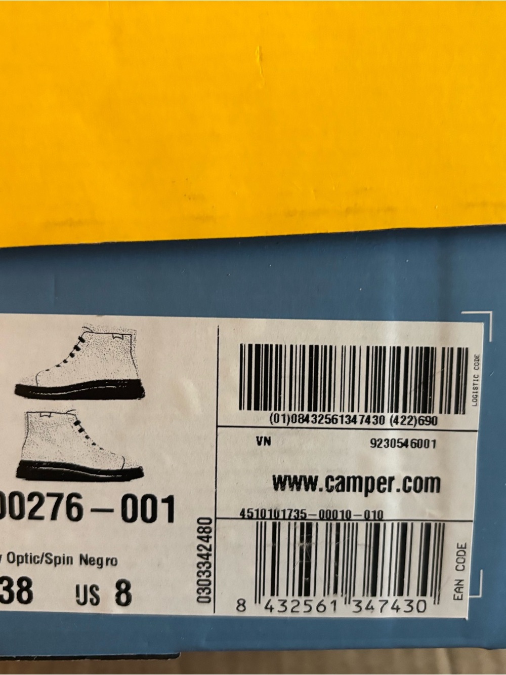 Camper White Ankle Boots with Trompe L’Oeil Graphic Print Brand New - Picture 14 of 15